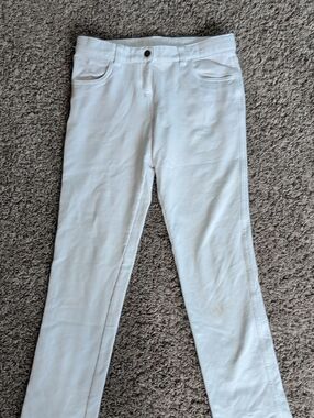 Hanna Andersson White Kids' Pants with Logo Tag